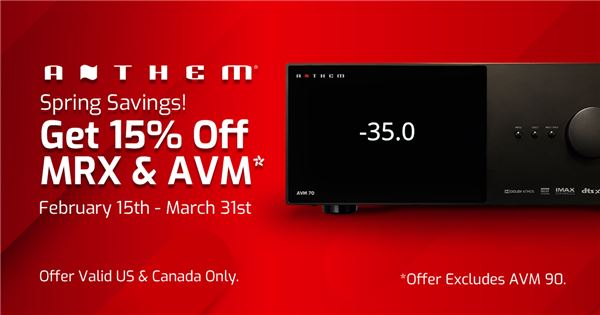 Spring Savings on Premier Anthem AVR